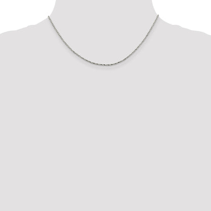 Sterling Silver 1.35mm Twisted Box Chain