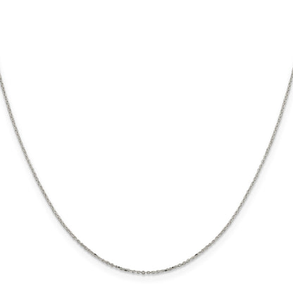 Sterling Silver 1mm 8 Sided D/C Cable Chain w/4in ext.