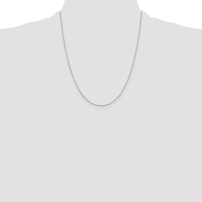 Sterling Silver 1mm 8 Sided D/C Cable Chain w/4in ext.