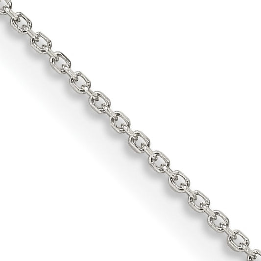 Sterling Silver 1mm 8 Sided D/C Cable Chain w/4in ext.