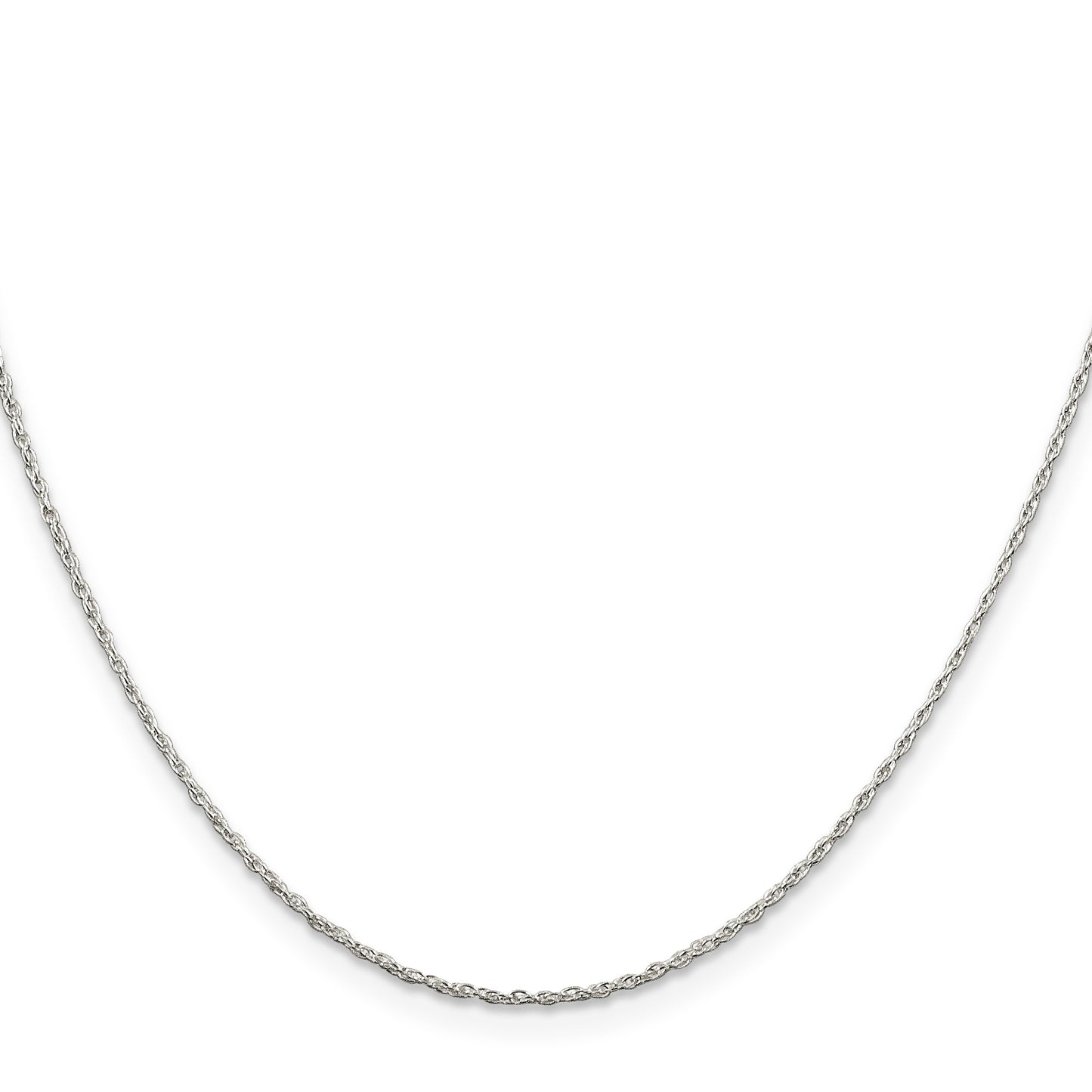 Sterling Silver 1.25mm Loose Rope Chain w/4in ext.