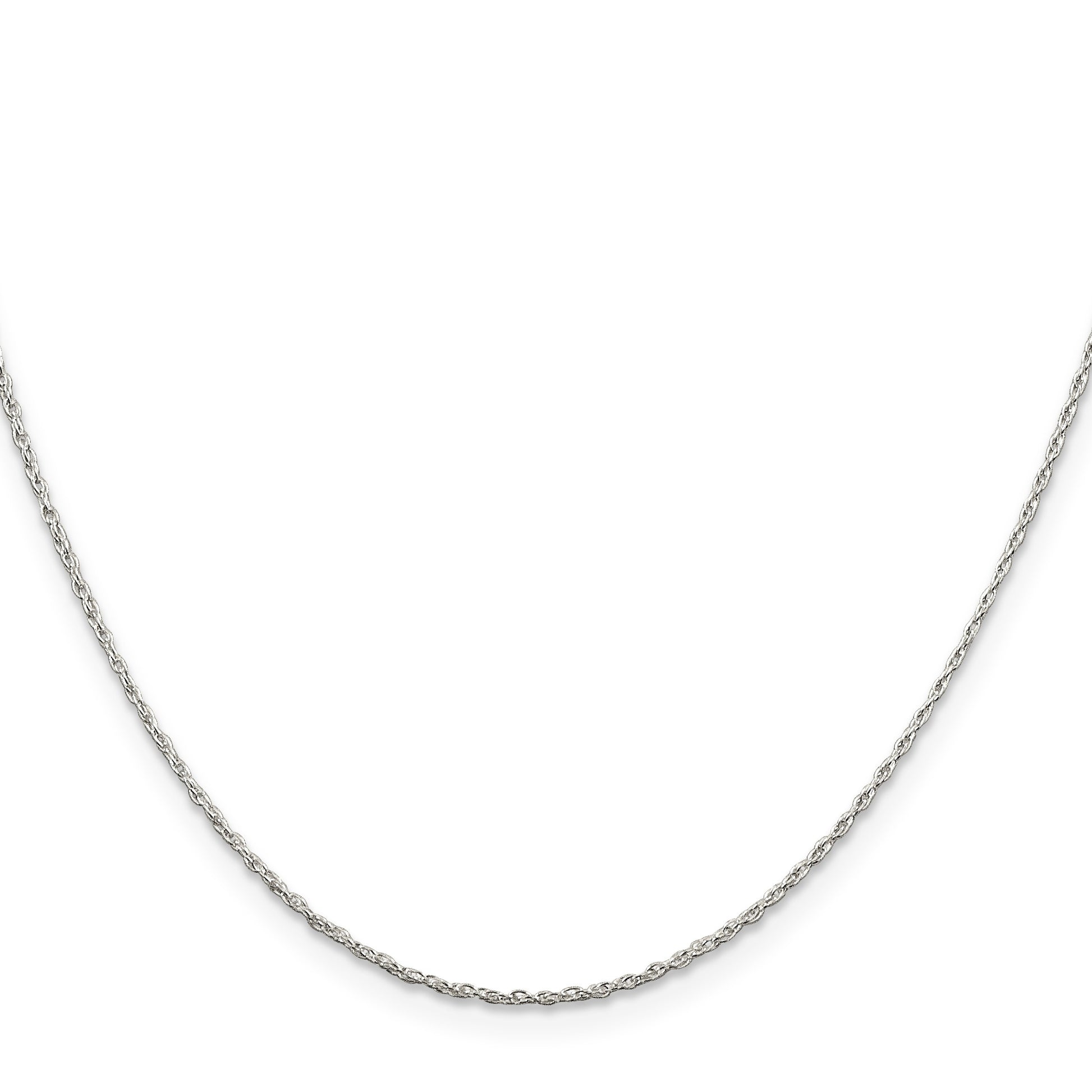 Sterling Silver 1.25mm Loose Rope Chain w/4in ext.