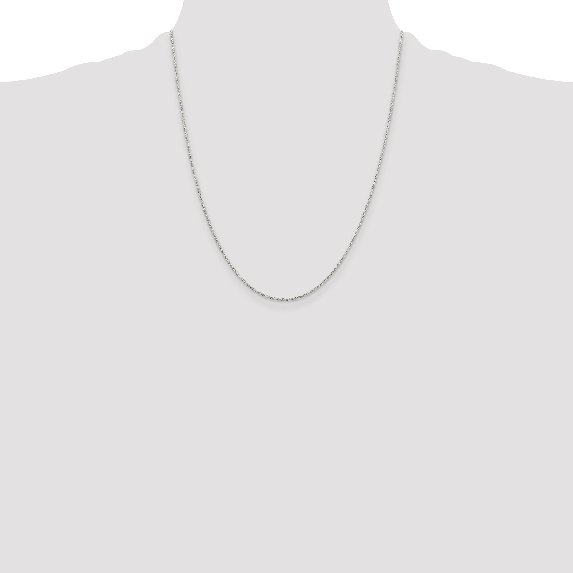 Sterling Silver 1.25mm Loose Rope Chain w/4in ext.