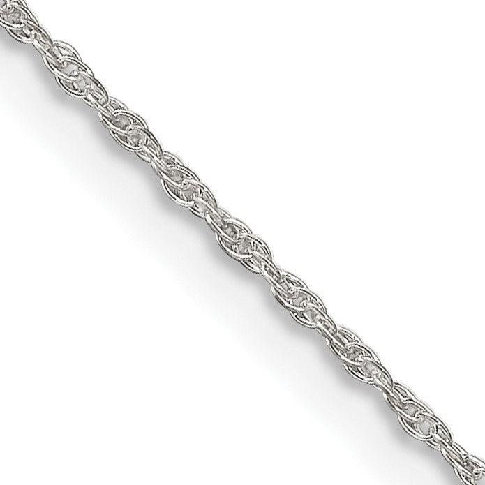 Sterling Silver 1.25mm Loose Rope Chain w/4in ext.