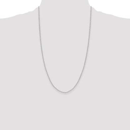 Sterling Silver 1.65mm Diamond-cut Long Link Cable Chain