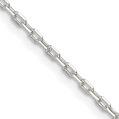 Sterling Silver 1.65mm Diamond-cut Long Link Cable Chain