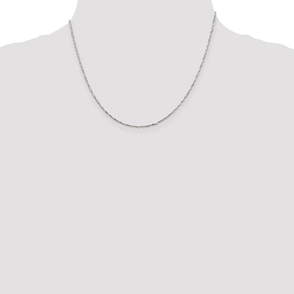Sterling Silver 1.2mm Twisted Serpentine Chain