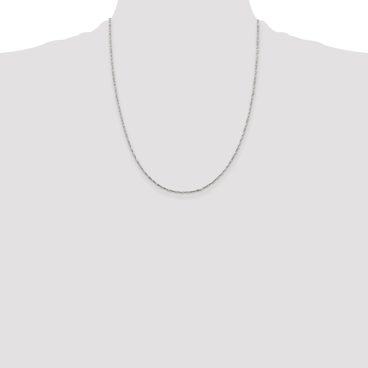 Sterling Silver 1.2mm Twisted Serpentine Chain
