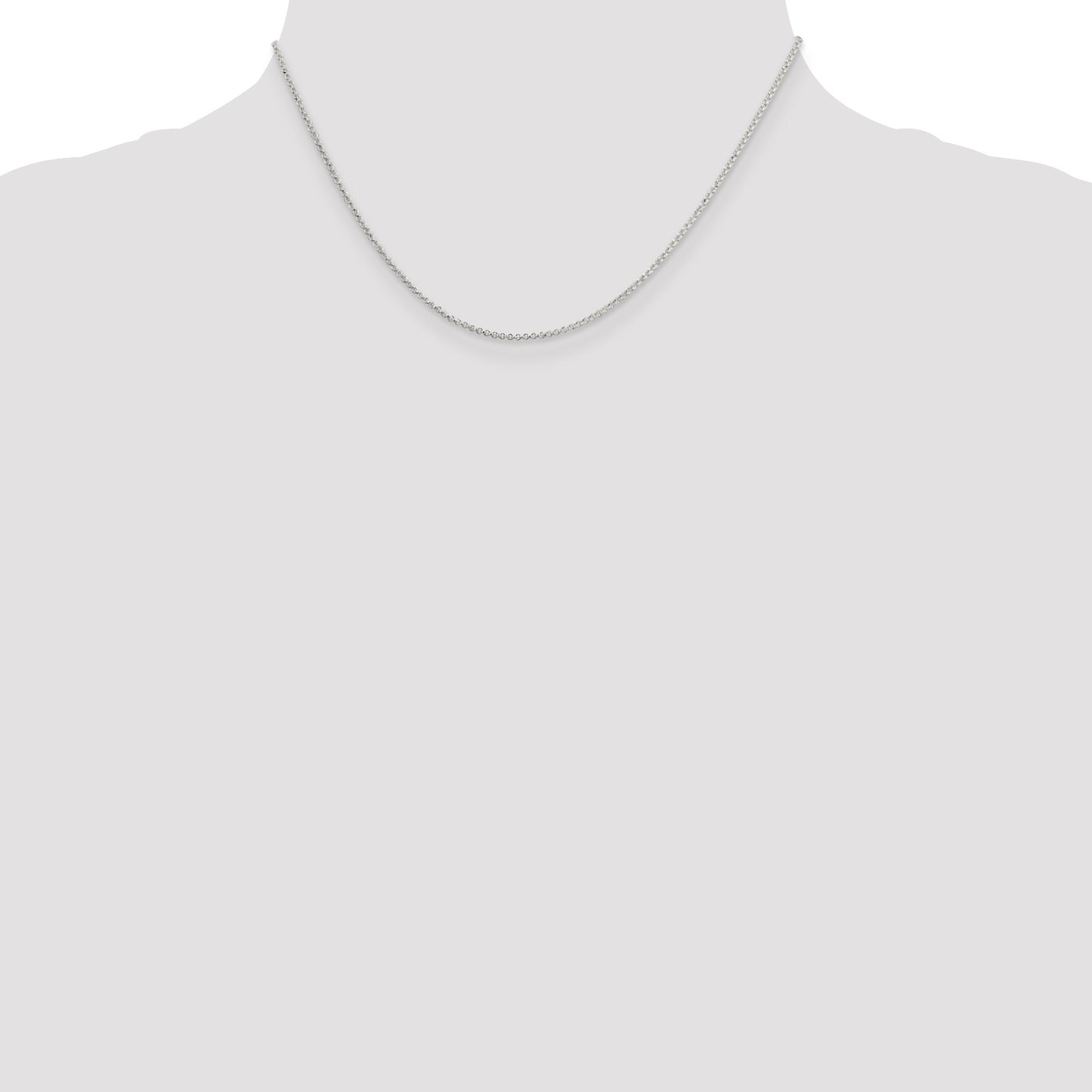 Sterling Silver 1.4mm Diamond-cut Rolo Chain