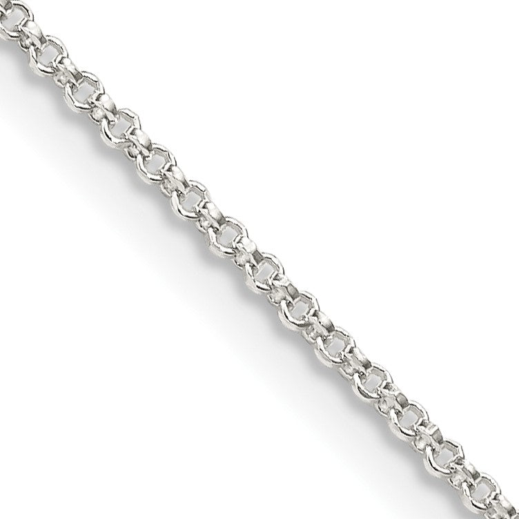 Sterling Silver 1.4mm Diamond-cut Rolo Chain