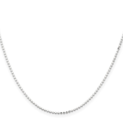 Sterling Silver 1.15mm Square Fancy Beaded Chain