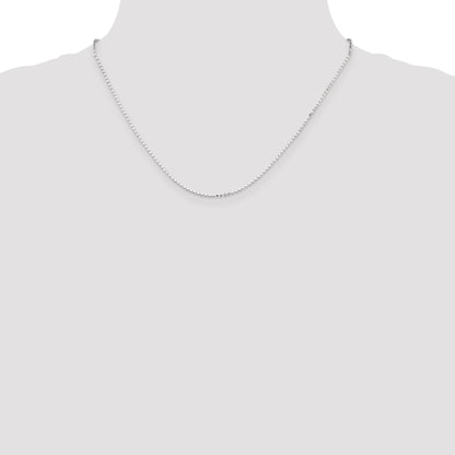 Sterling Silver 1.15mm Square Fancy Beaded Chain