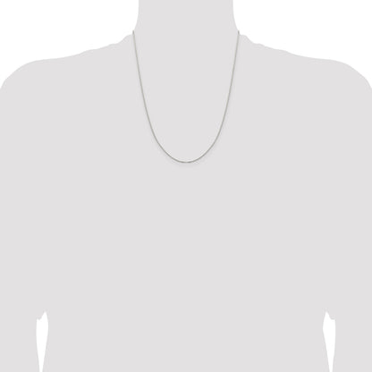 Sterling Silver .9mm Flat Link Cable Chain w/4in ext.
