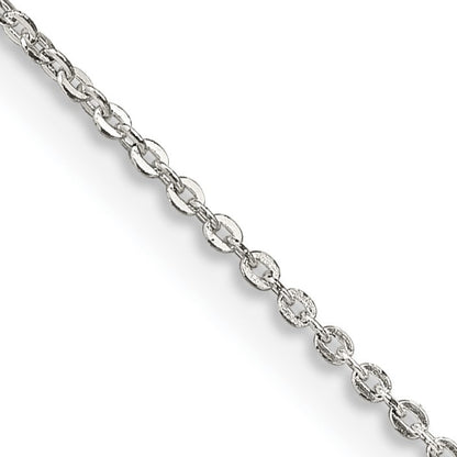 Sterling Silver .9mm Flat Link Cable Chain w/4in ext.