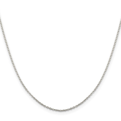 Sterling Silver 1mm Flat Link Cable Chain w/4in ext.