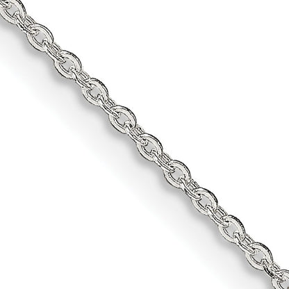 Sterling Silver 1mm Flat Link Cable Chain w/4in ext.