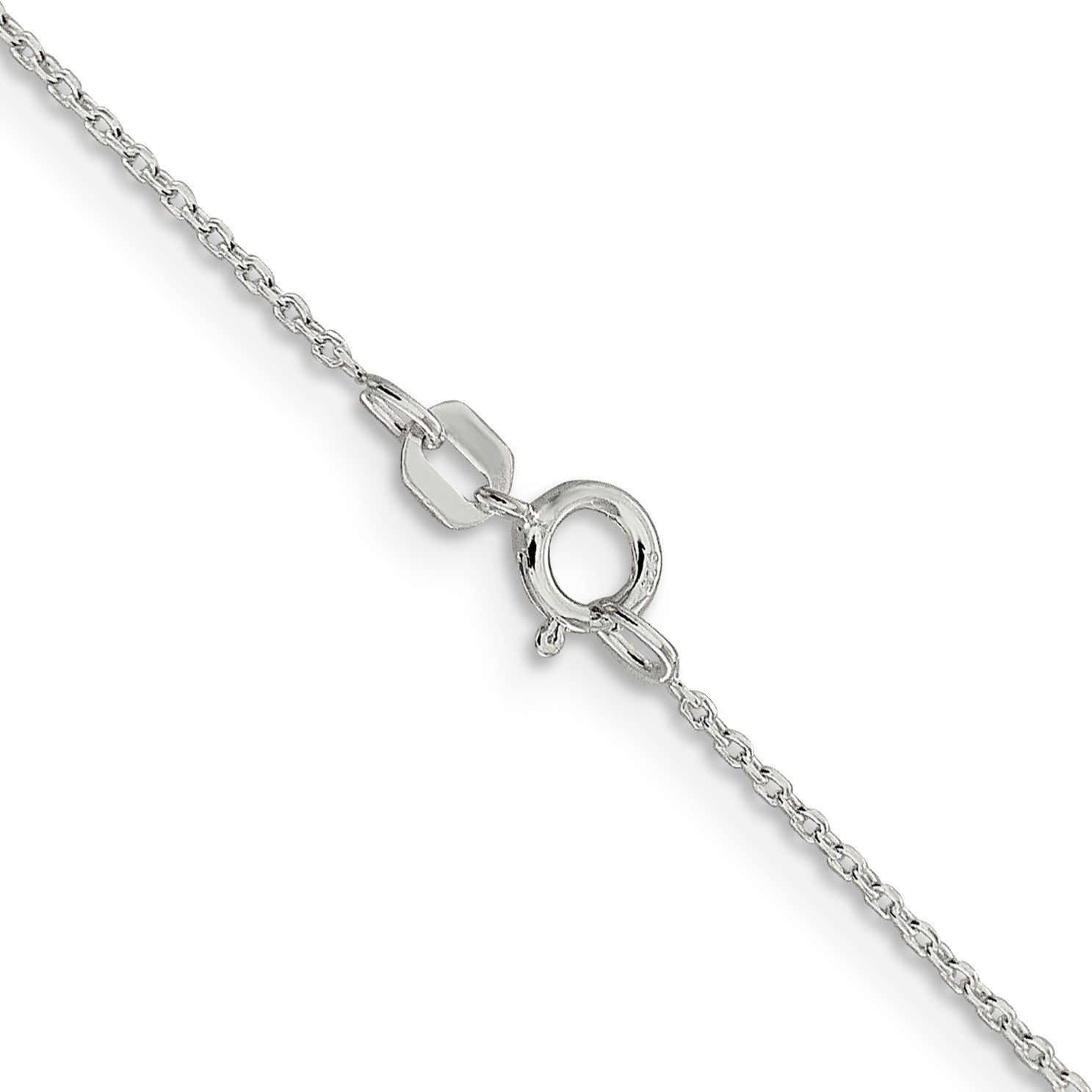 Sterling Silver .95mm Diamond-cut Forzantine Cable Chain