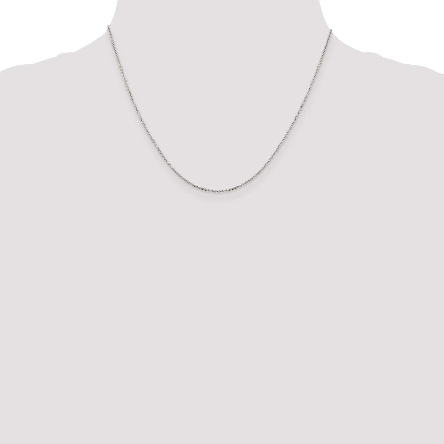 Sterling Silver .95mm Diamond-cut Forzantine Cable Chain