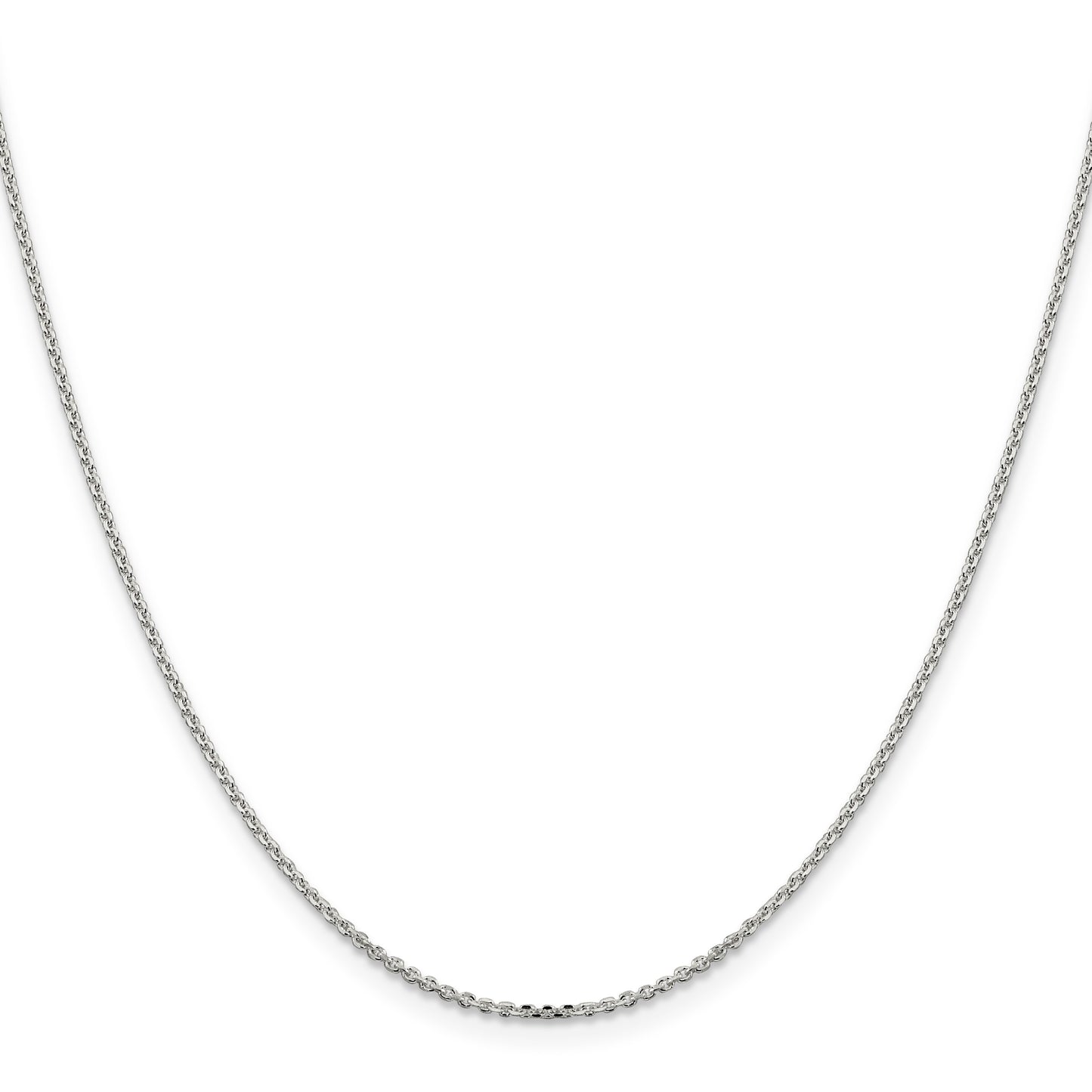 Sterling Silver 1.4mm Diamond-cut Forzantine Cable Chain