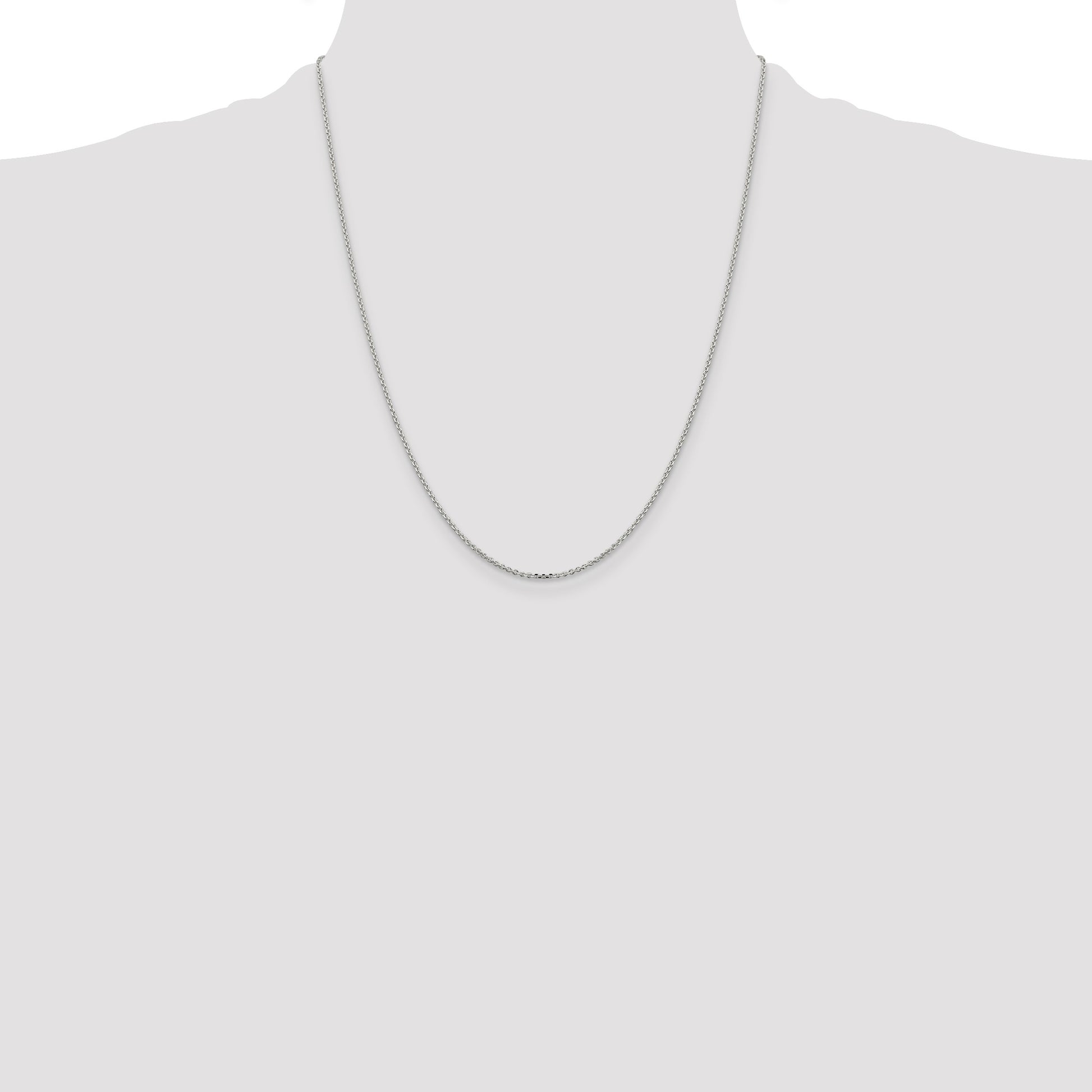 Sterling Silver 1.4mm Diamond-cut Forzantine Cable Chain