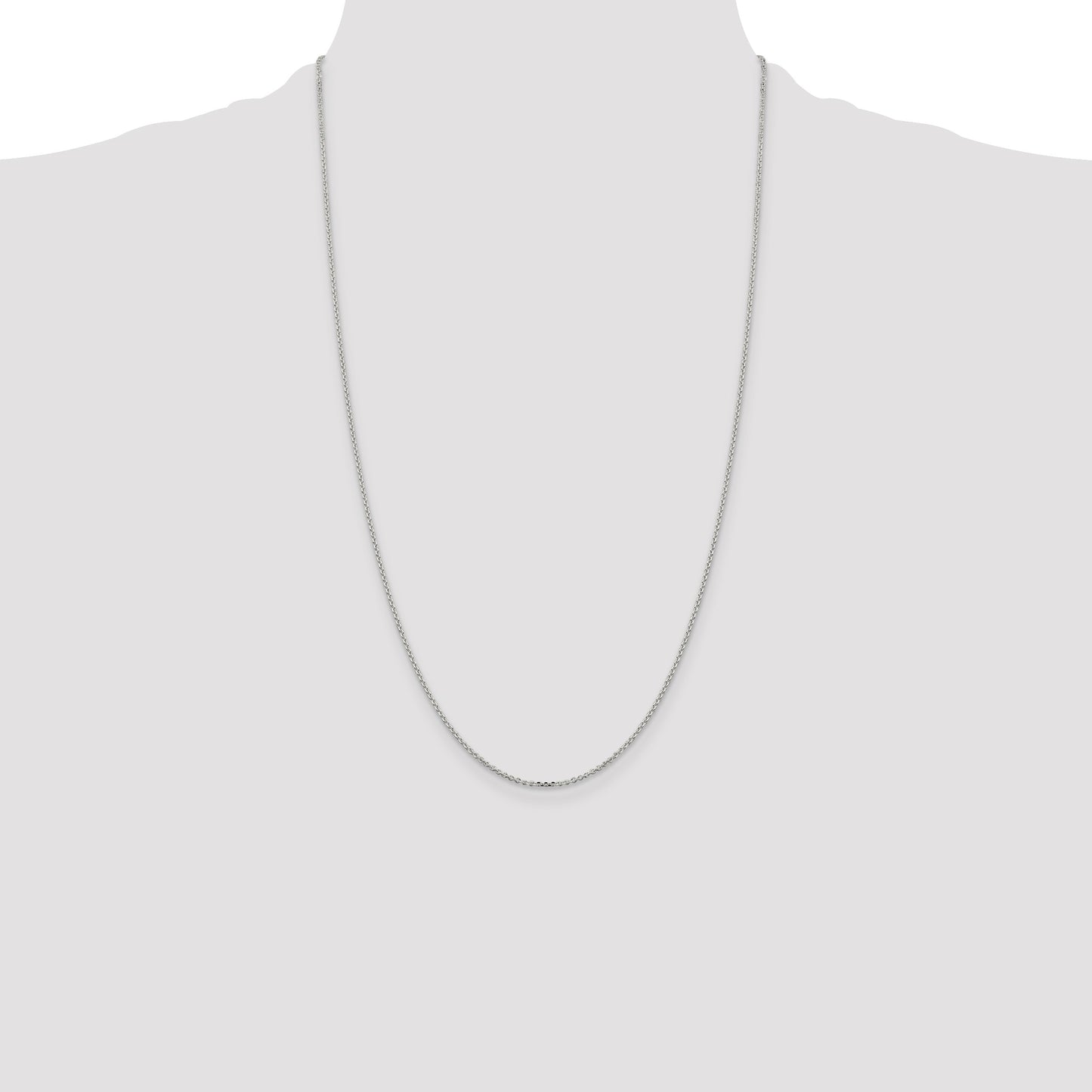 Sterling Silver 1.4mm Diamond-cut Forzantine Cable Chain