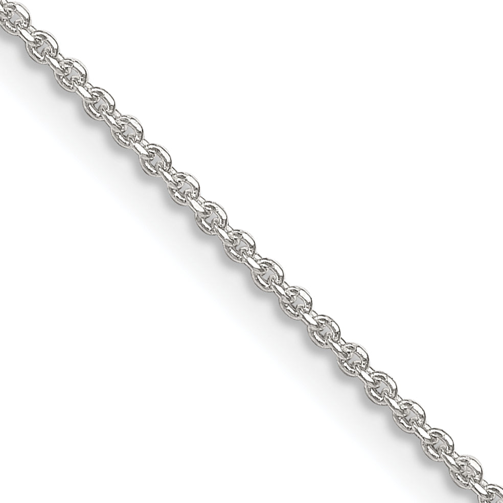 Sterling Silver 1.4mm Diamond-cut Forzantine Cable Chain w/4in ext.
