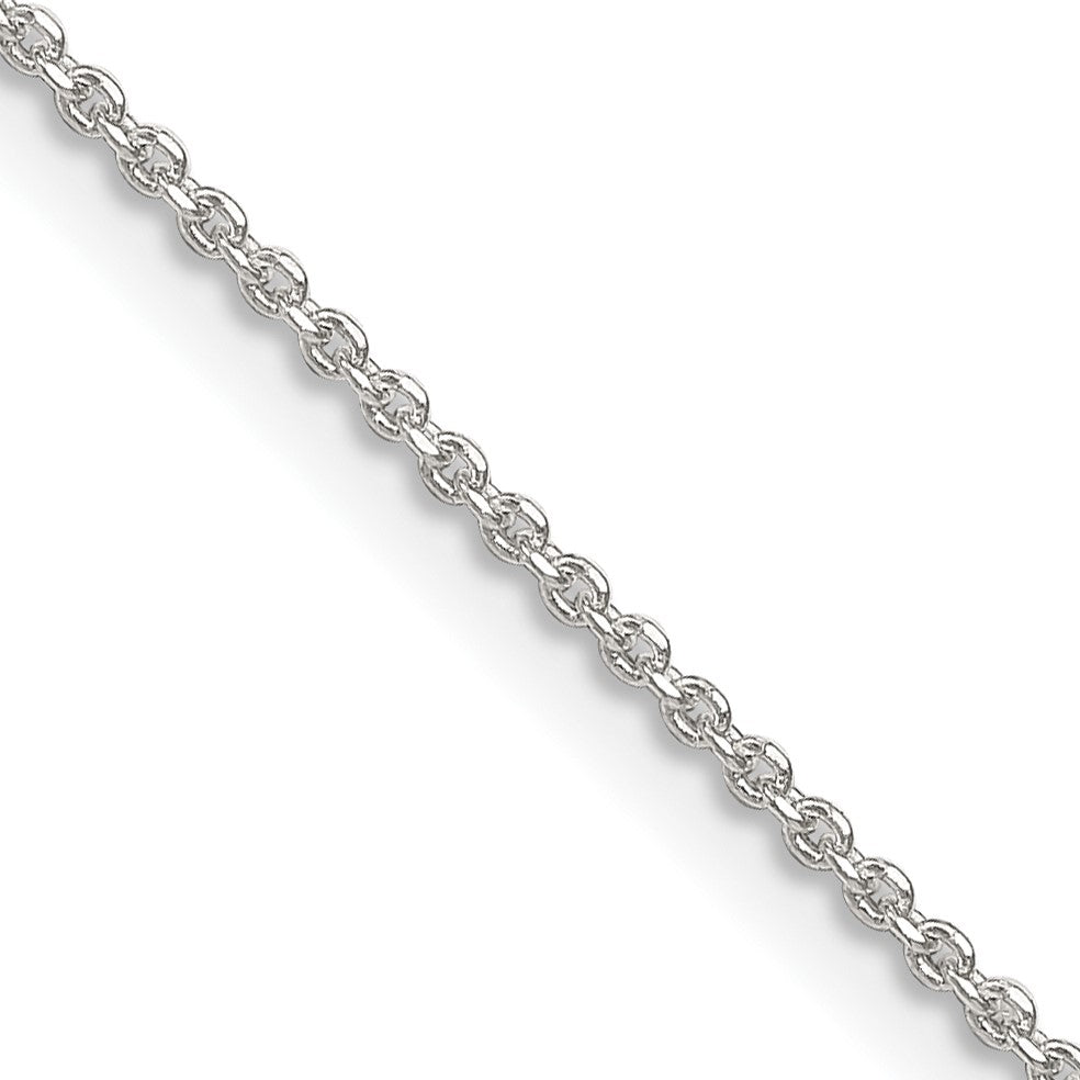 Sterling Silver 1.4mm Diamond-cut Forzantine Cable Chain