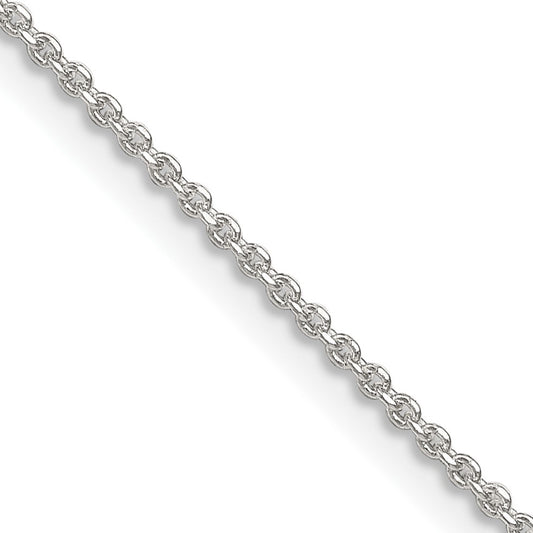 Sterling Silver 1.4mm Diamond-cut Forzantine Cable Chain