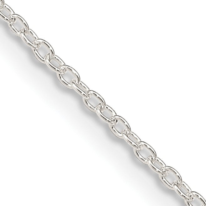 Sterling Silver 1.45mm Forzantine Cable Chain w/2in ext.