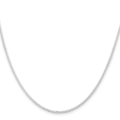 Sterling Silver 1.85mm Diamond-cut Forzantine Cable Chain