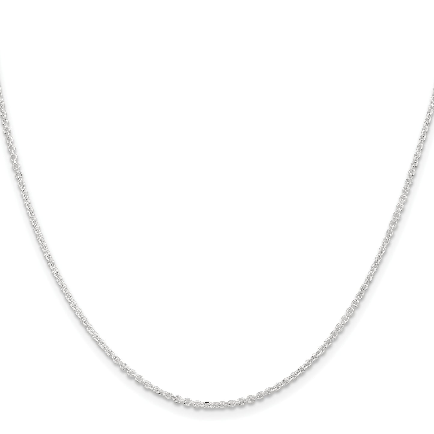 Sterling Silver 1.85mm Diamond-cut Forzantine Cable Chain