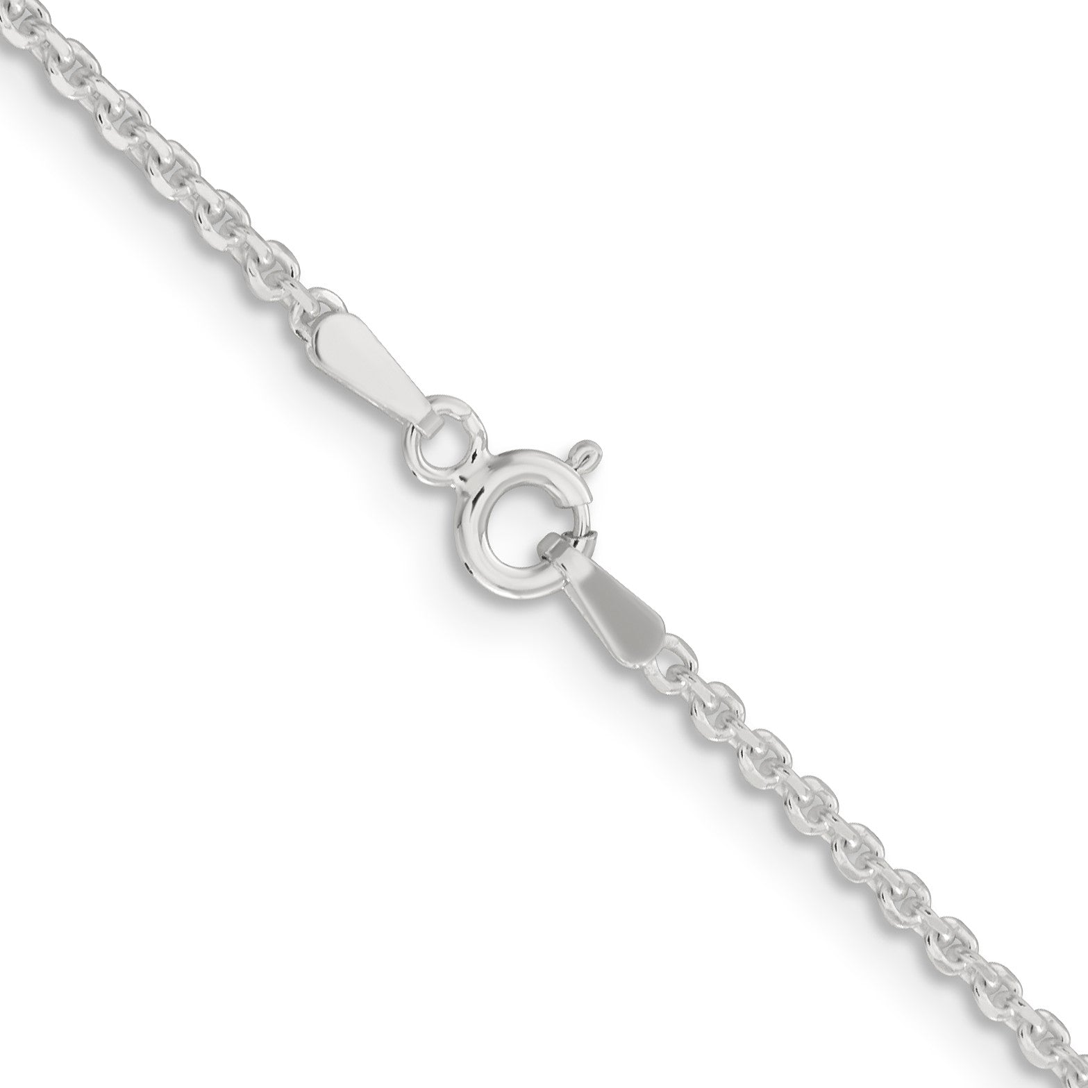 Sterling Silver 1.85mm Diamond-cut Forzantine Cable Chain