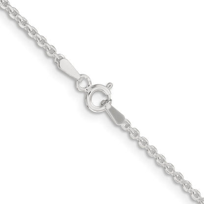 Sterling Silver 1.85mm Diamond-cut Forzantine Cable Chain