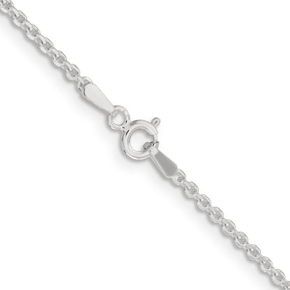 Sterling Silver 1.85mm Diamond-cut Forzantine Cable Chain