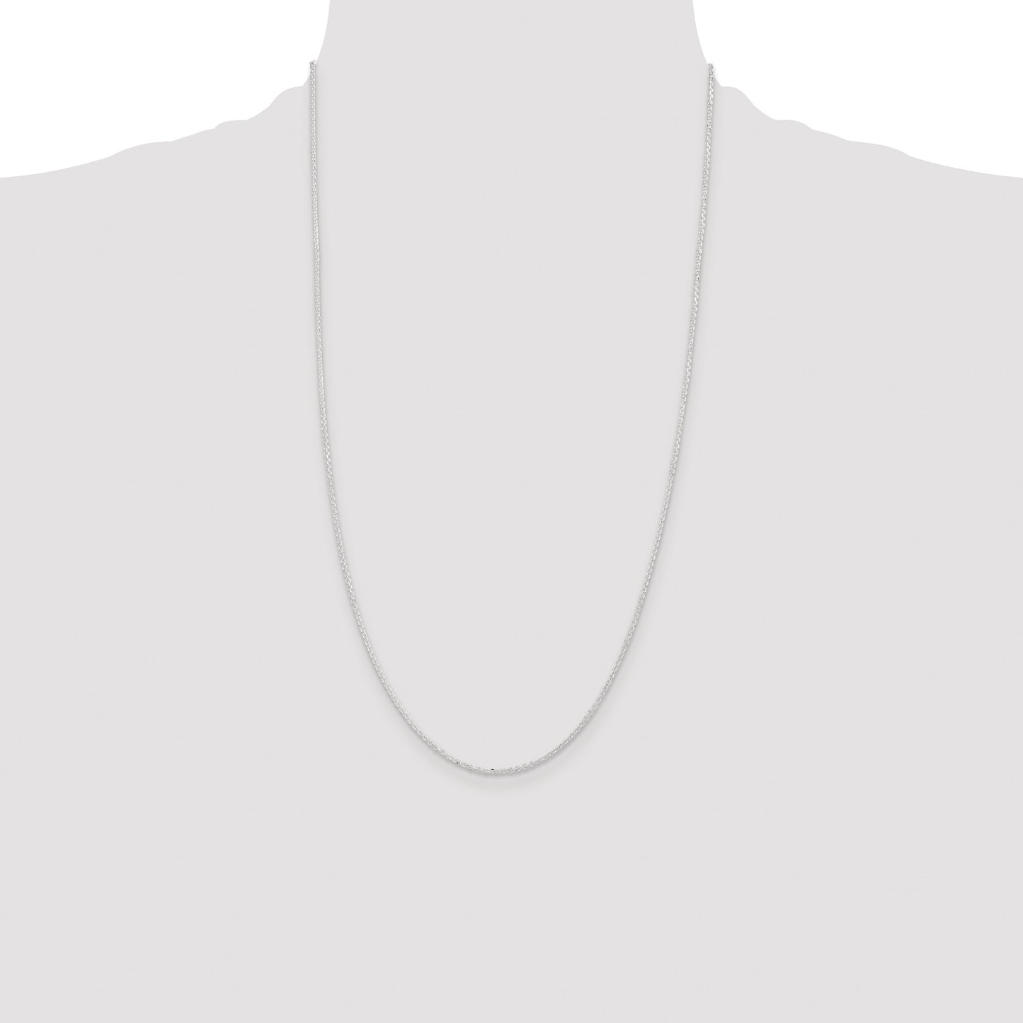 Sterling Silver 1.85mm Diamond-cut Forzantine Cable Chain