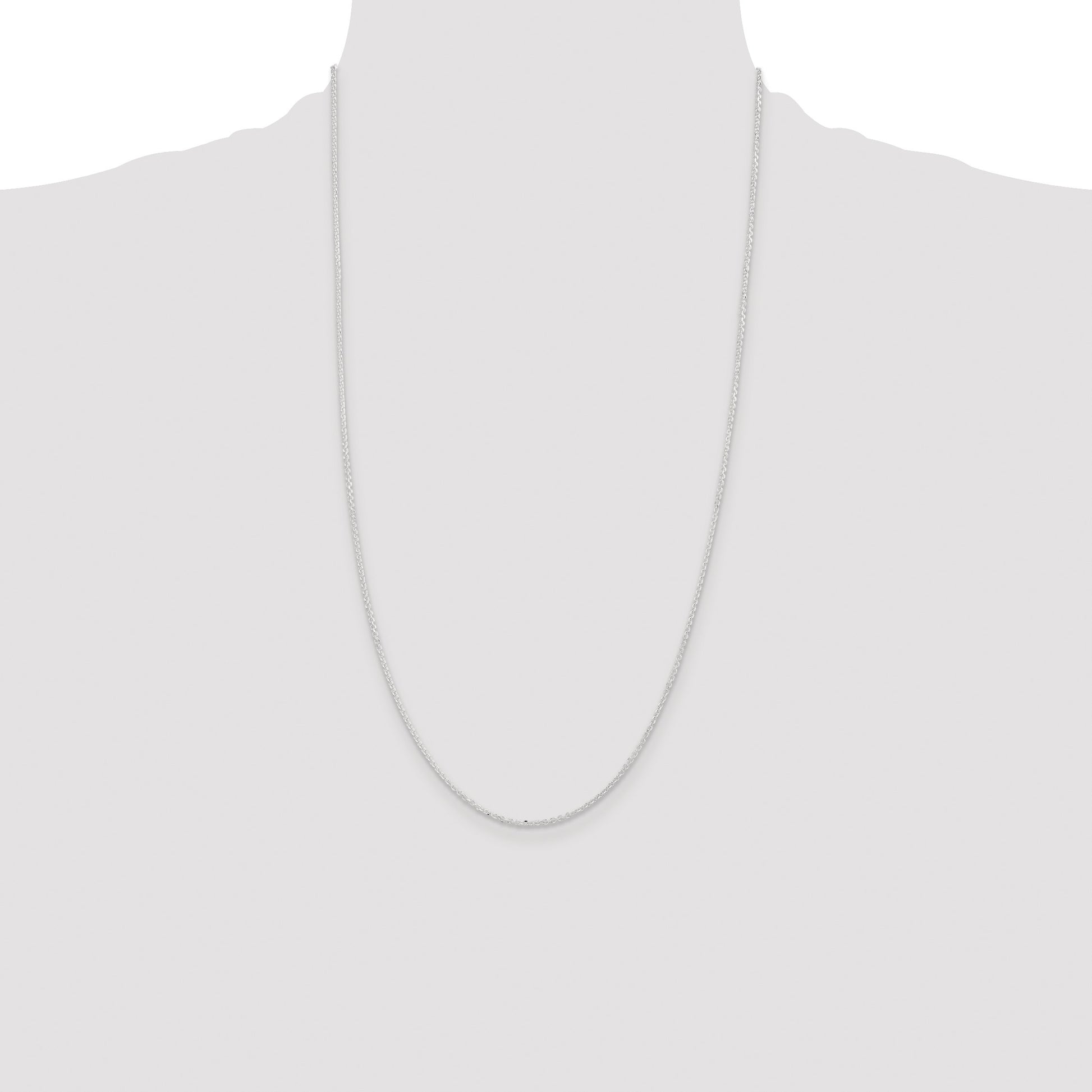 Sterling Silver 1.85mm Diamond-cut Forzantine Cable Chain