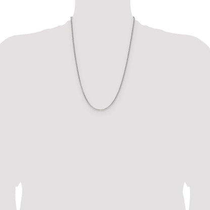 Sterling Silver 2.1mm Diamond-cut Forzantine Cable Chain