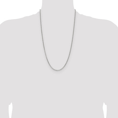 Sterling Silver 2.1mm Diamond-cut Forzantine Cable Chain
