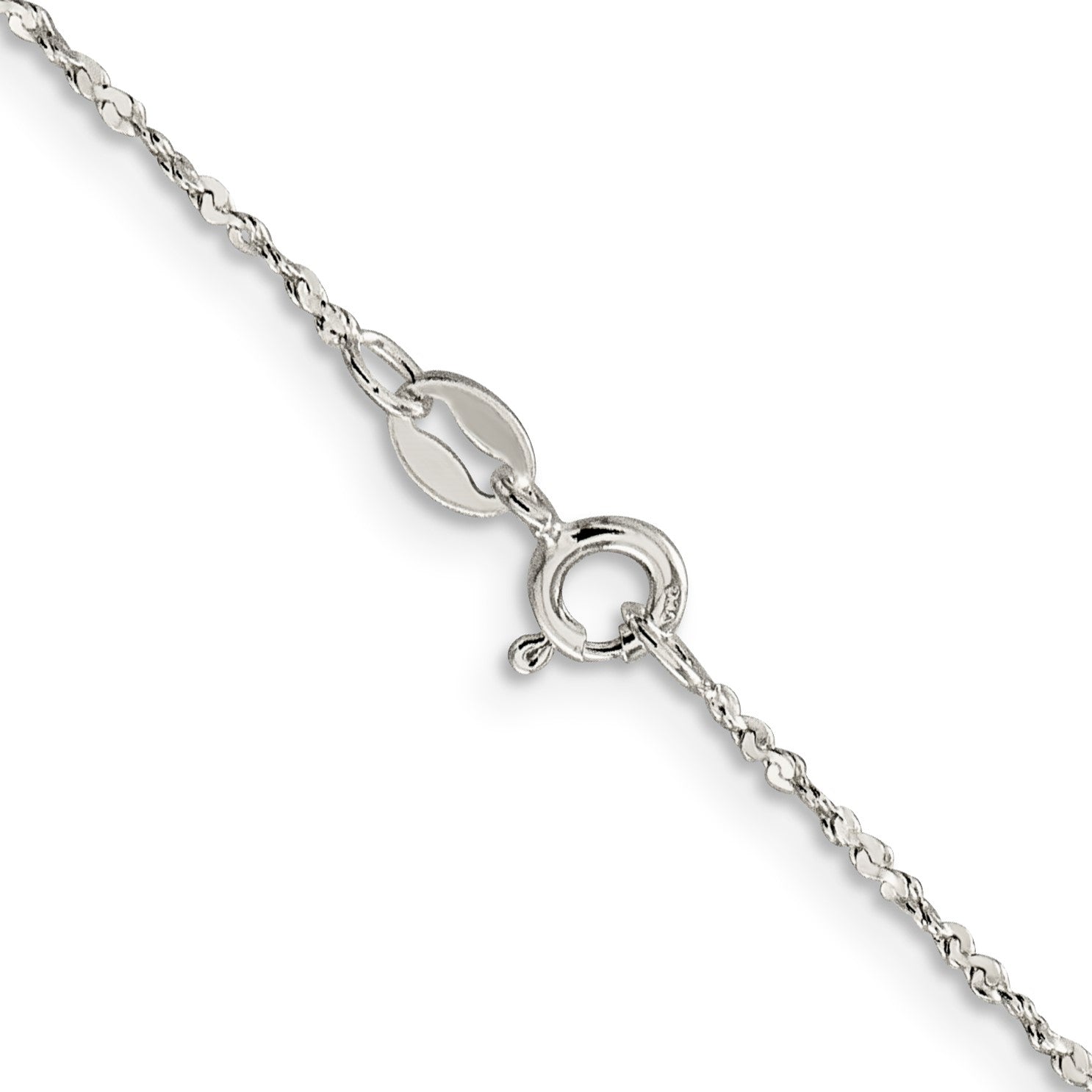 Sterling Silver 1.4mm Twisted Serpentine Chain