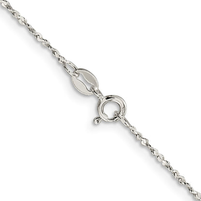 Sterling Silver 1.4mm Twisted Serpentine Chain