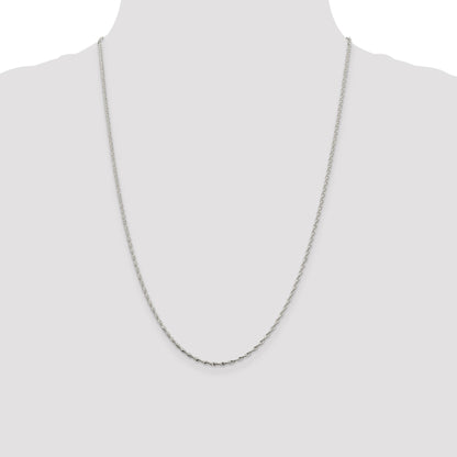 Sterling Silver 1.65mm Twisted Herringbone Chain