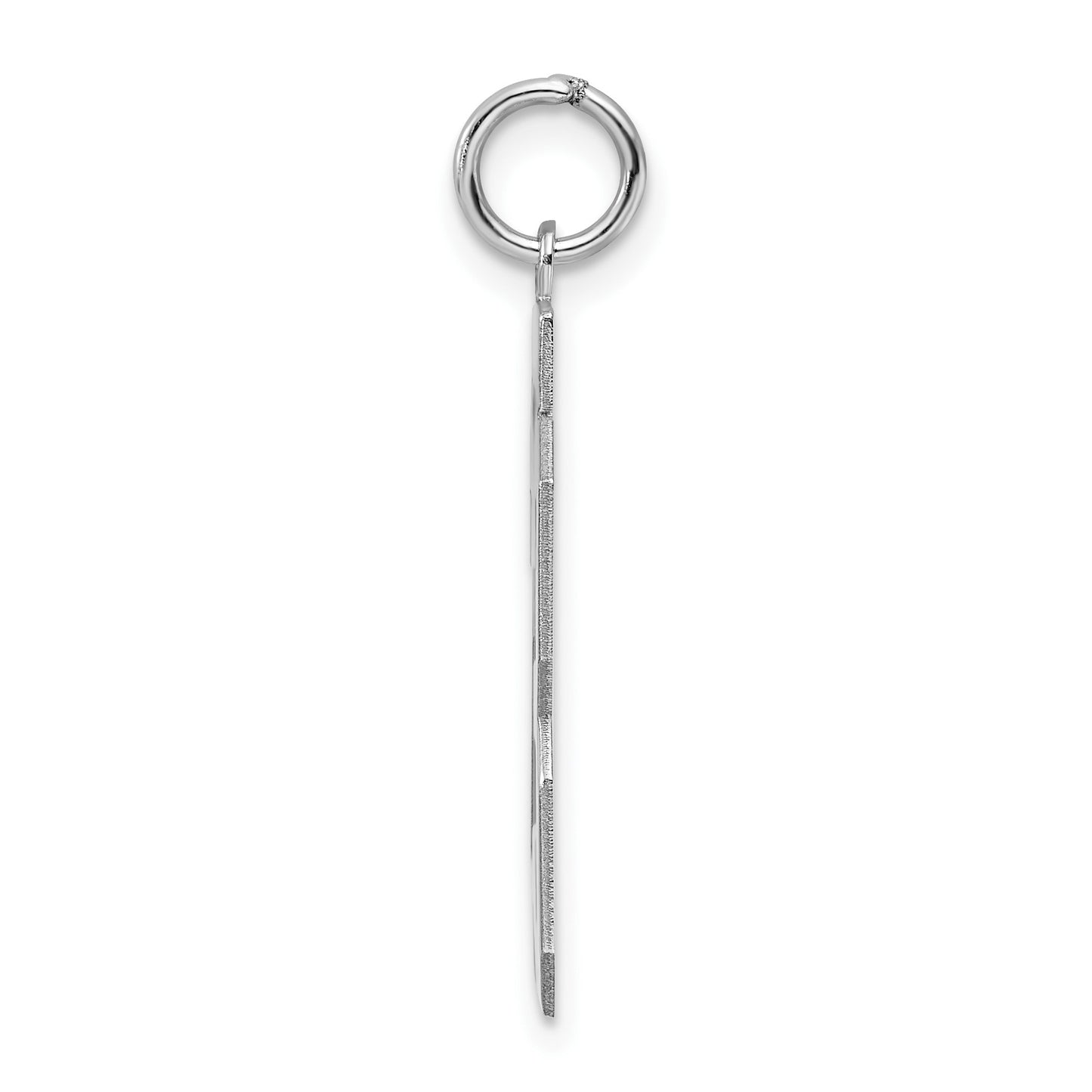 Sterling Silver/Rhodium-plated Polished Number 23 Charm