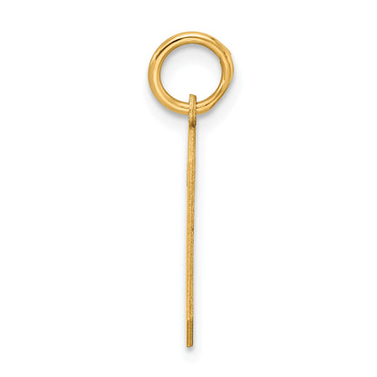 Sterling Silver/Gold-plated Satin Number 6 Charm