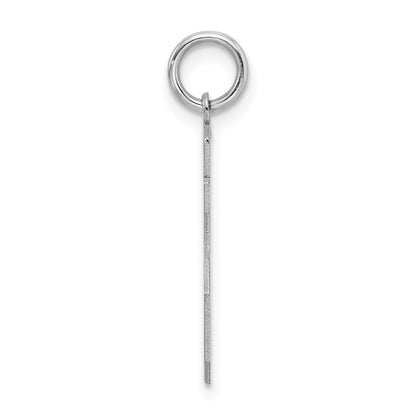 Sterling Silver/Rhodium-plated Satin Number 15 Charm