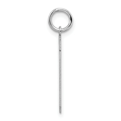Sterling Silver/Rhodium-plated Satin Number 19 Charm