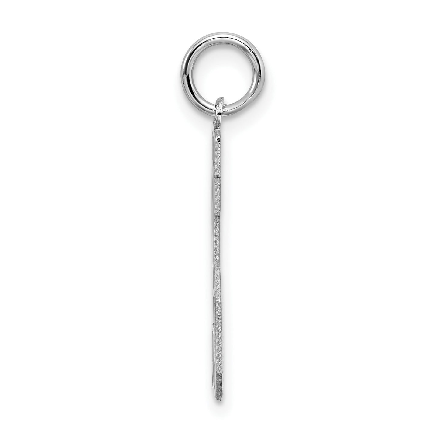 Sterling Silver/Rhodium-plated Satin Number 25 Charm