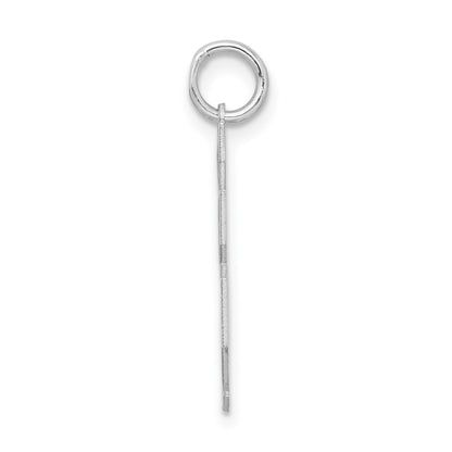 Sterling Silver/Rhodium-plated Satin Number 28 Charm