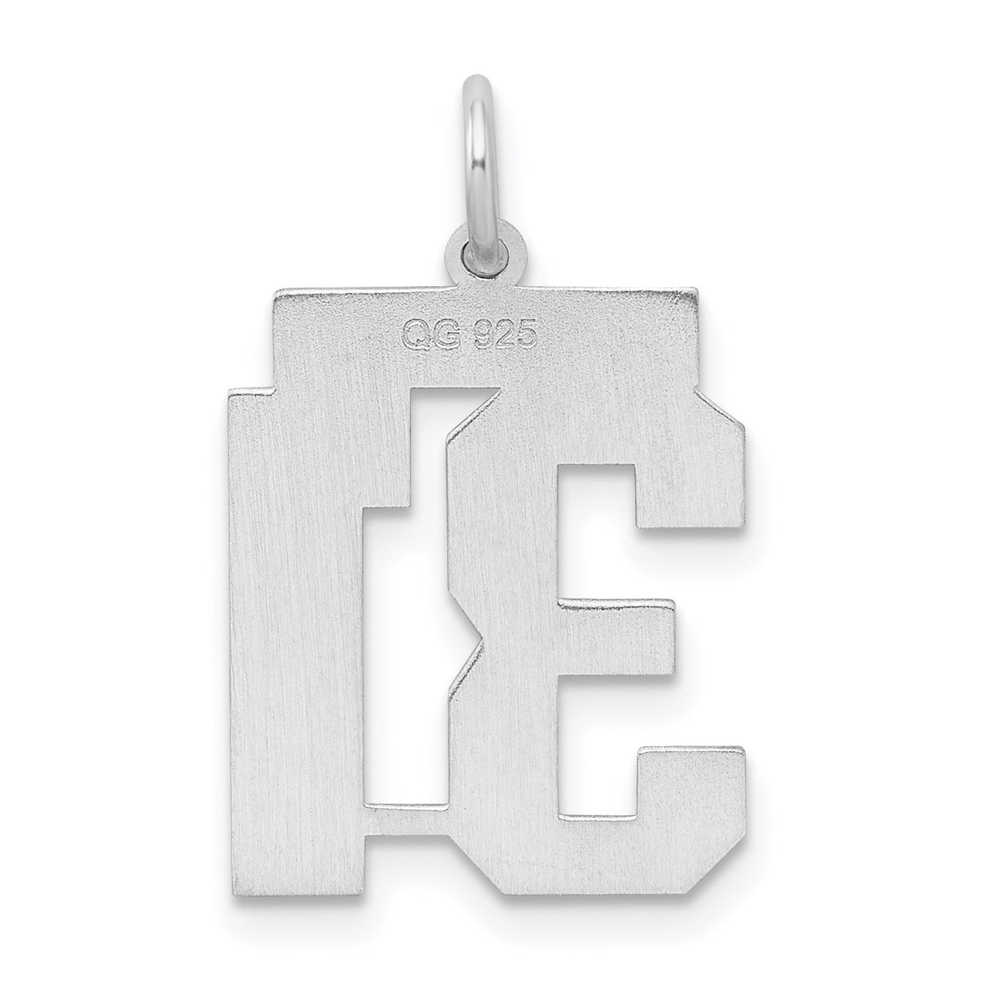 Sterling Silver/Rhodium-plated Satin Number 31 Charm