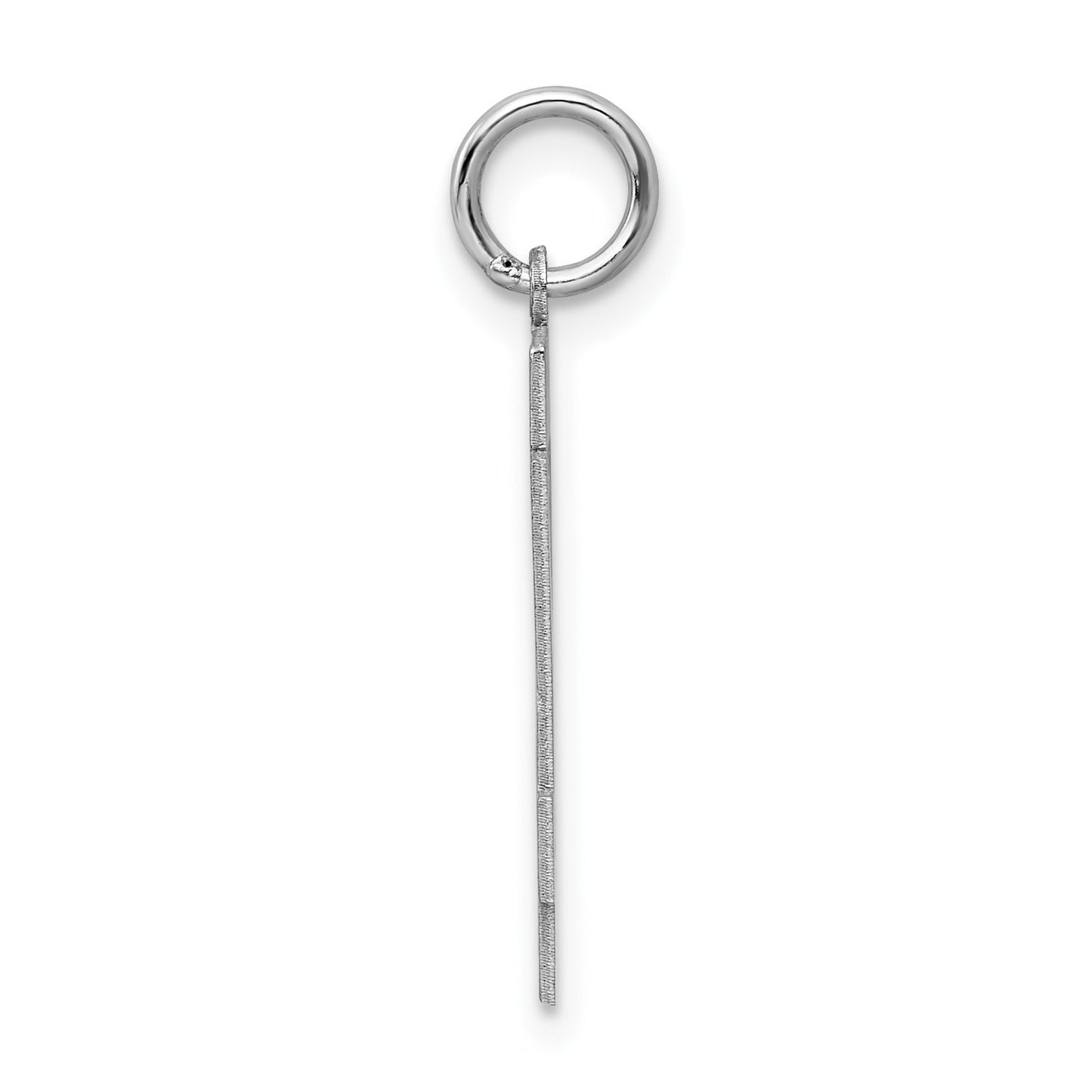 Sterling Silver/Rhodium-plated Satin Number 44 Charm