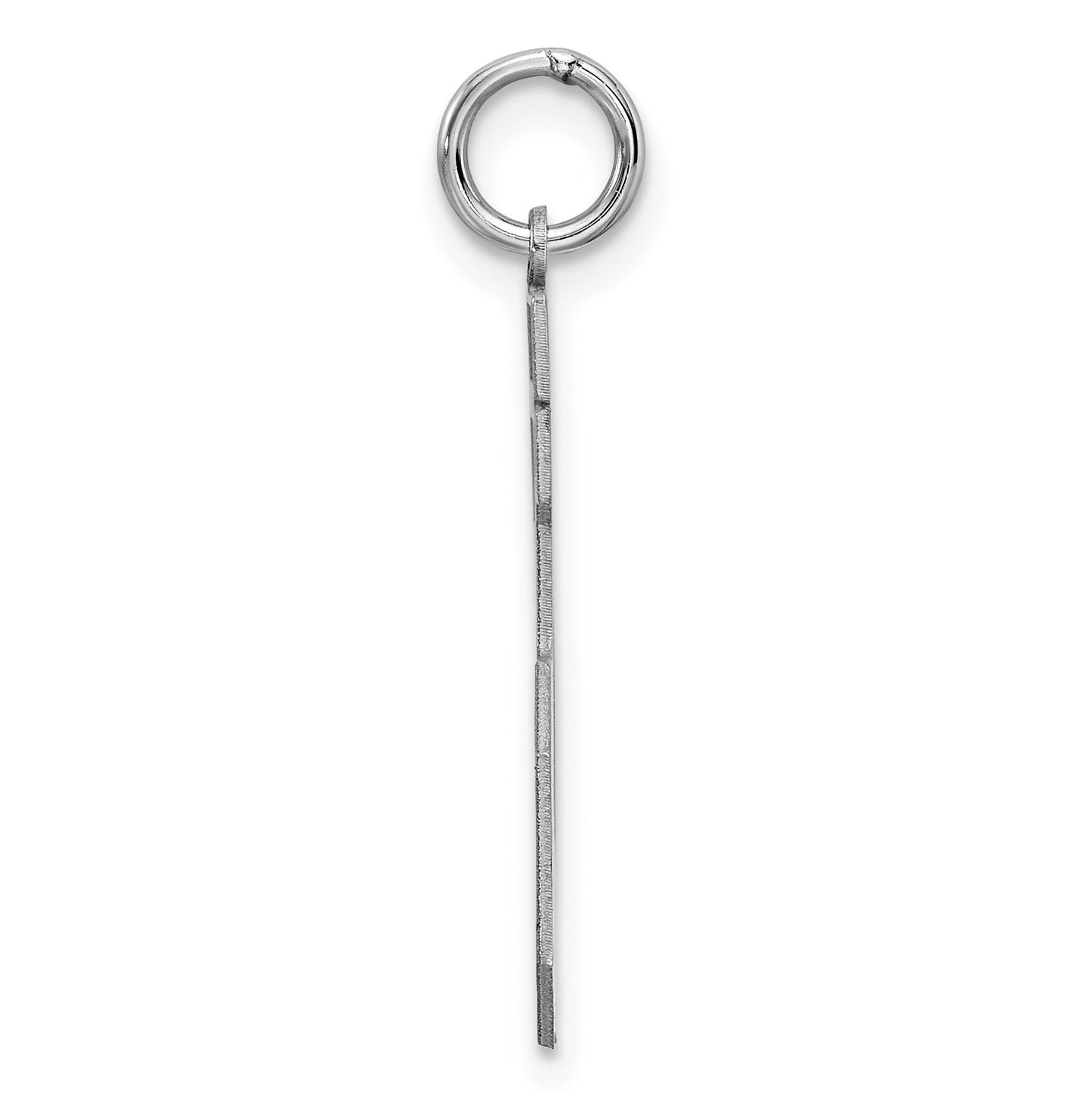 Sterling Silver/Rhodium-plated Satin Number 15 Charm